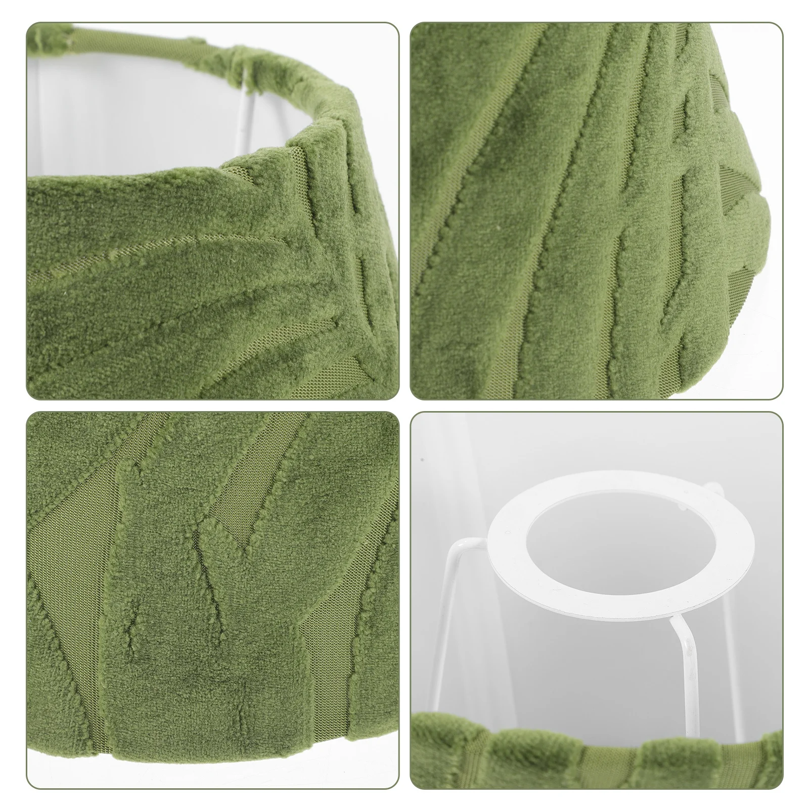 

Anti-glare Lampshade Round Bed Bedside Fabric Small Drum Diy Bamboo Vintage