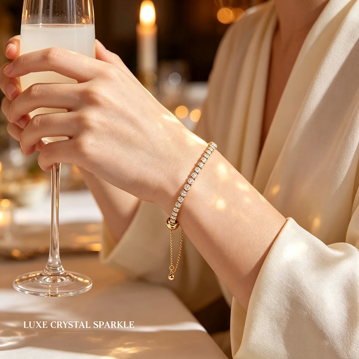 ホリデーギフトテニスブレスレット、キラキラ光る調節可能なボロ - Eve Jewelry & Watches Distribuidor Oficial Rolex Buenos Aires のレビューと価格