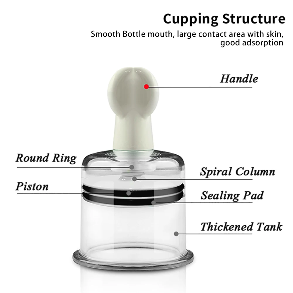  Professional Chinese Vacuum Cupping Massage Cups Suction Tool Plastic Suction Jars Body Relax Therapy Stimulation Accessory