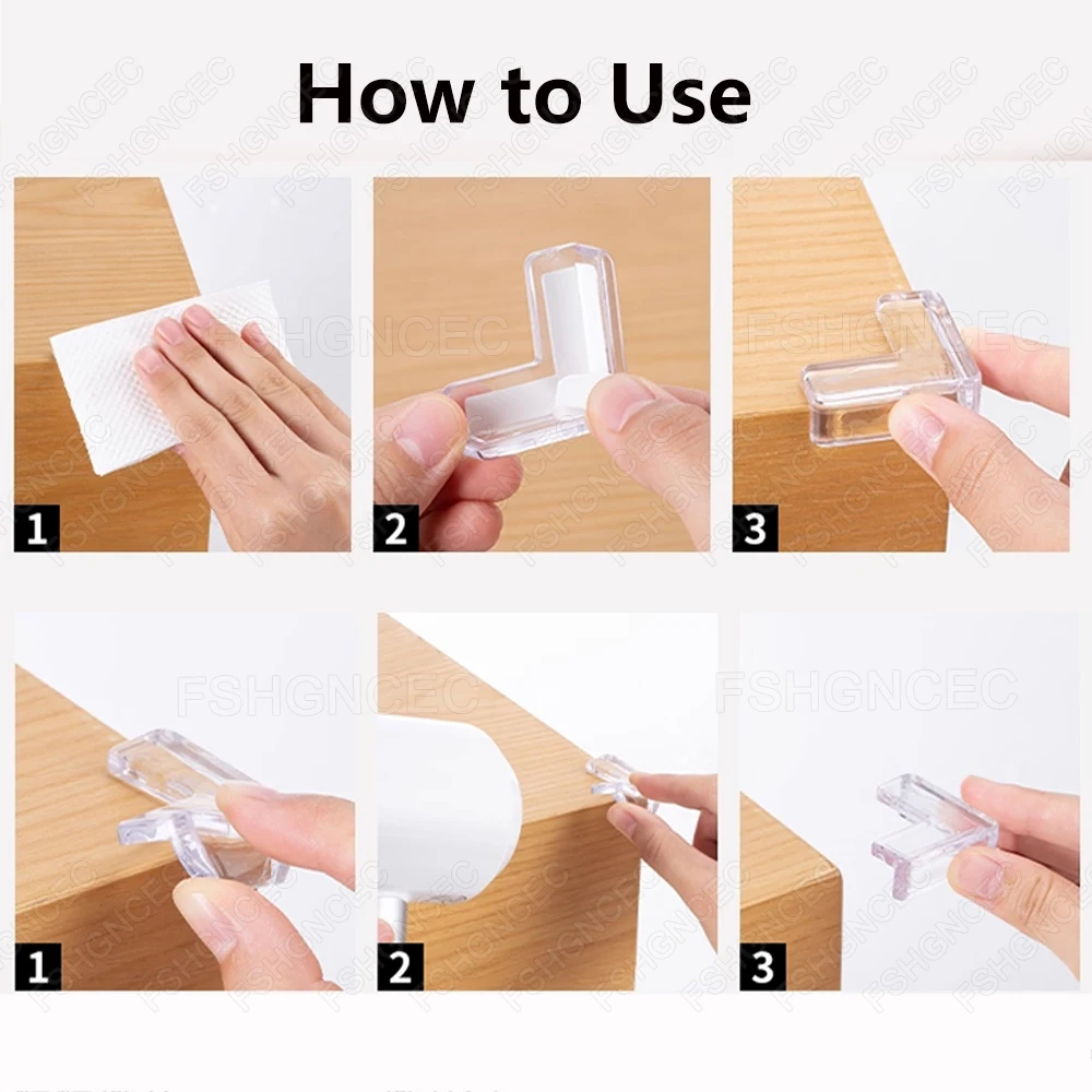 ฝาครอบมุมโต๊ะซิลิโคนป้องกันการกระแทกสำหรับเด็ก 10 ชิ้น