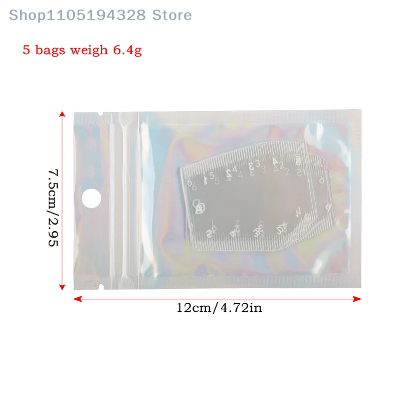 [MP] 5 unidades de estêncil modelador de sobrancelha durável portátil modelador de sobrancelha instantâneo desenho régua de design de sobrancelha presente