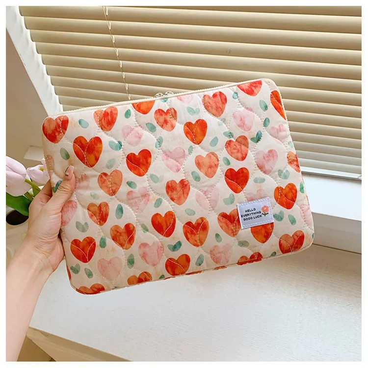Love floral ipadpro bolsa de proteção para tablet de 11 polegadas bolsa de armazenamento para laptop de 14/15 polegadas