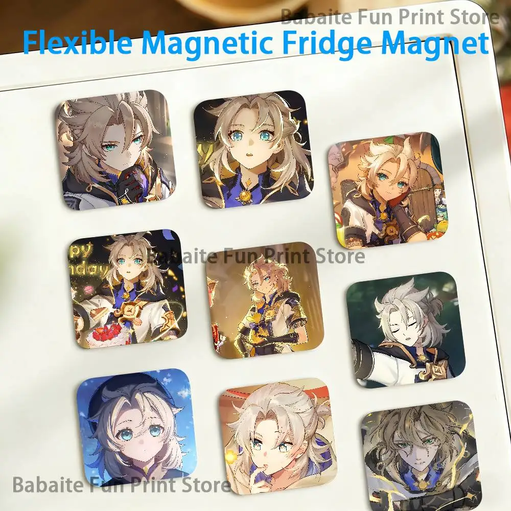 Albedo G-Genshin I-Impact Magnetic Refrigerator Magnets Personality Decorations Creative Gifts 55mm