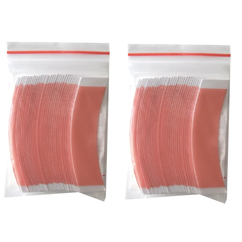 72Pcs/Lot Duo-Tac Super Strong Hair Wig Tape Double Adhesive Extension Strips Waterproof For Toupee Lace Wigs Film C