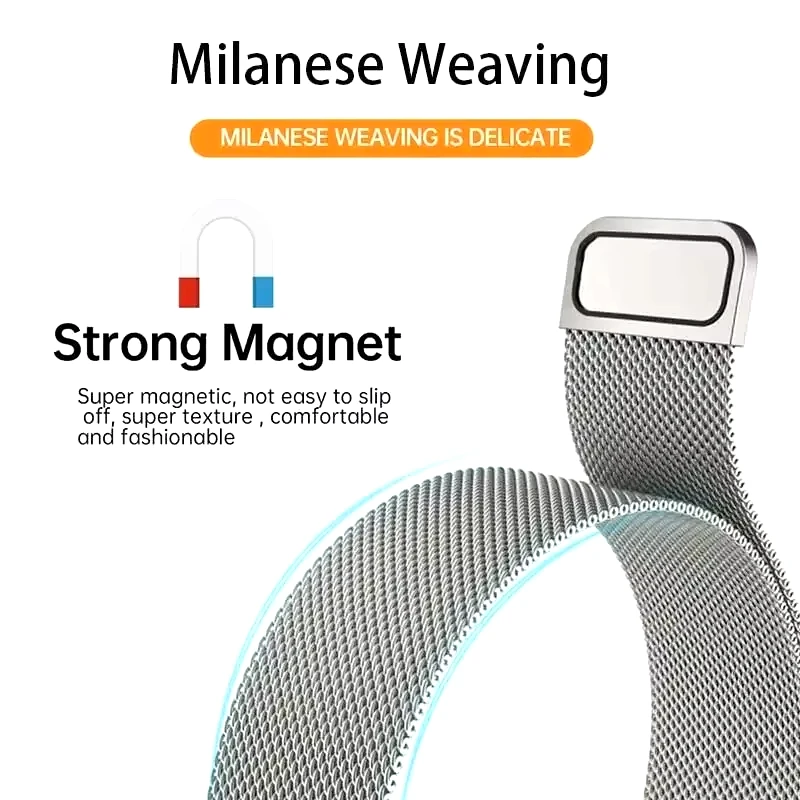 Smartwatch Strap For Redmi Watch 5 4 Stainless Steel Bracelet for Xiaomi Mi Band 9 Pro/8 Pro Replacement Metal Watchband Correa