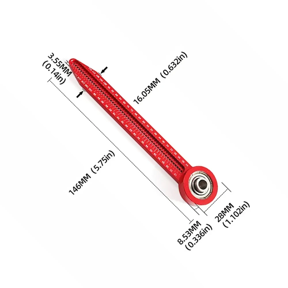 Circular Scribe Gauge Woodworking Compass, Precision Carpentry Hole Ruler Marking Measurement Tool LK-AA89