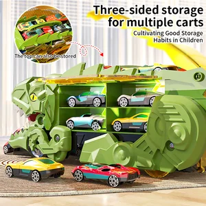 Carro de brinquedo do tiranossauro rex para crianças, trilha do dinossauro, enigma, presente do bebê de 3-6 anos 6 principais vendas garrafa jurassic park - №2