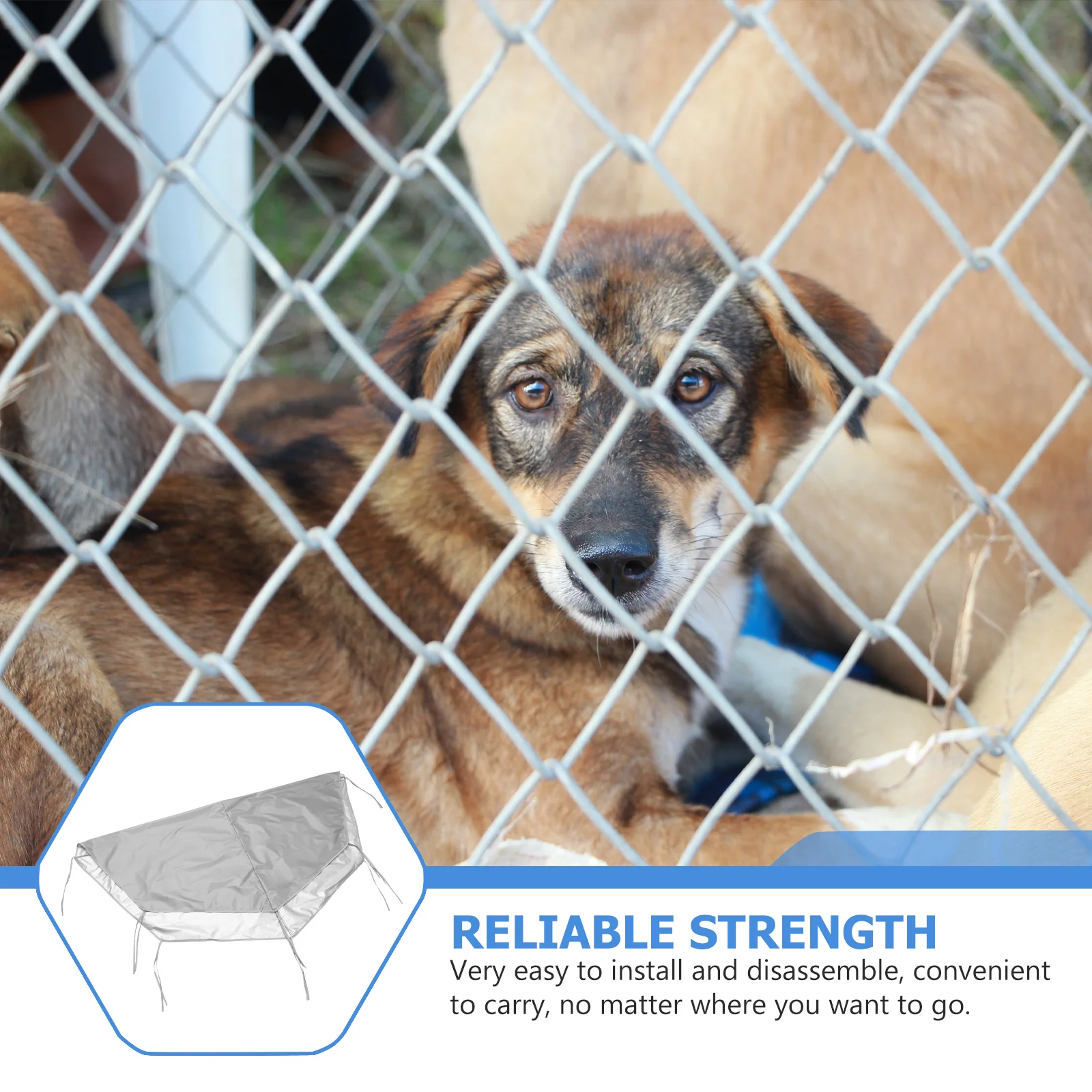 

1Pcs Waterproof Dog Playpen Cover 210D Oxford Cloth Sunproof Outdoor Camping Pet Playpen Roof Cover for Dogs Cats