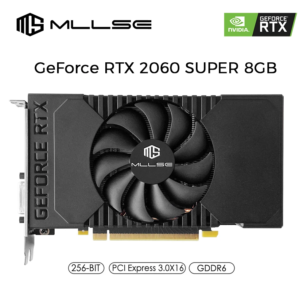 MLLSE New Graphics Card NVIDIA GeForce RTX 2060 SUPER 8GB GDDR6 256 bit  PCIe 3.0 x16 CUDA Gaming GPU Desktops Placa Видеокарта