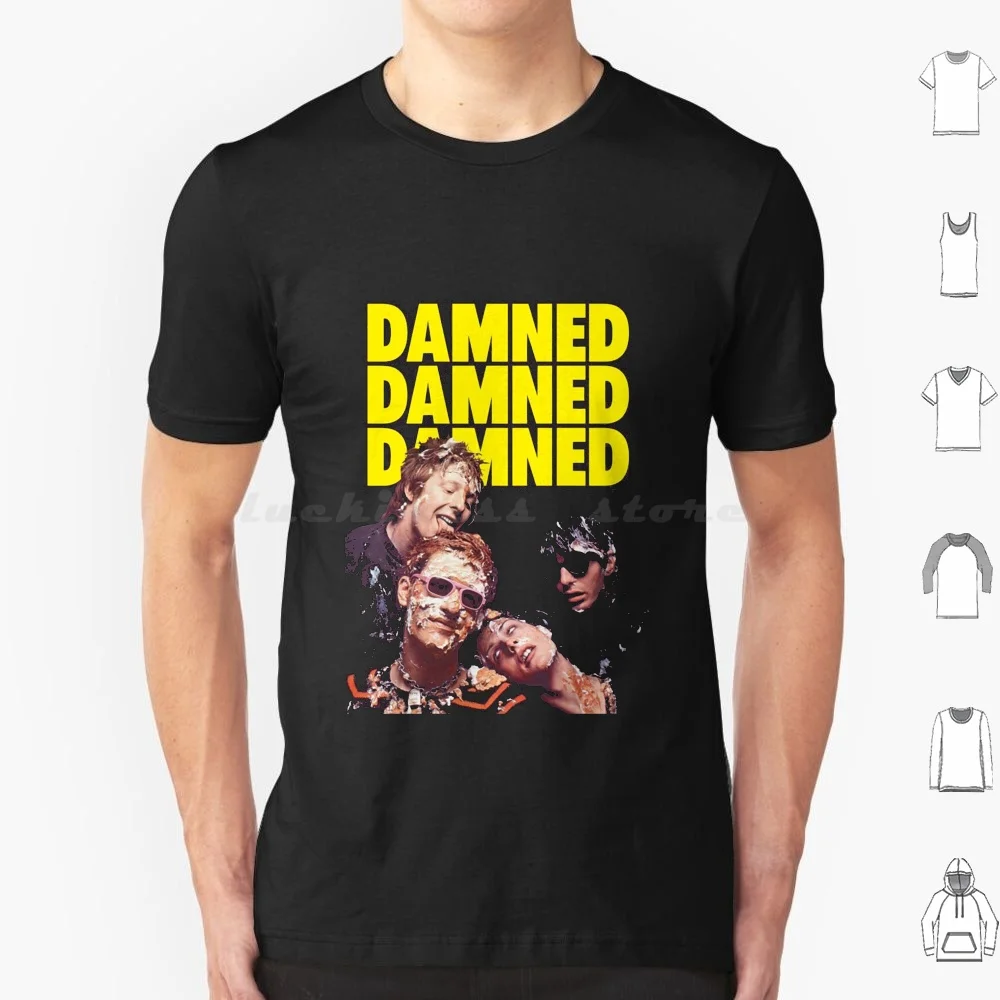 Damned Damned Damned T Shirt Men Women Kids 6xl The Damned Punk Vampira Dave Vanian Captain Sensible Vampire The Young Ones