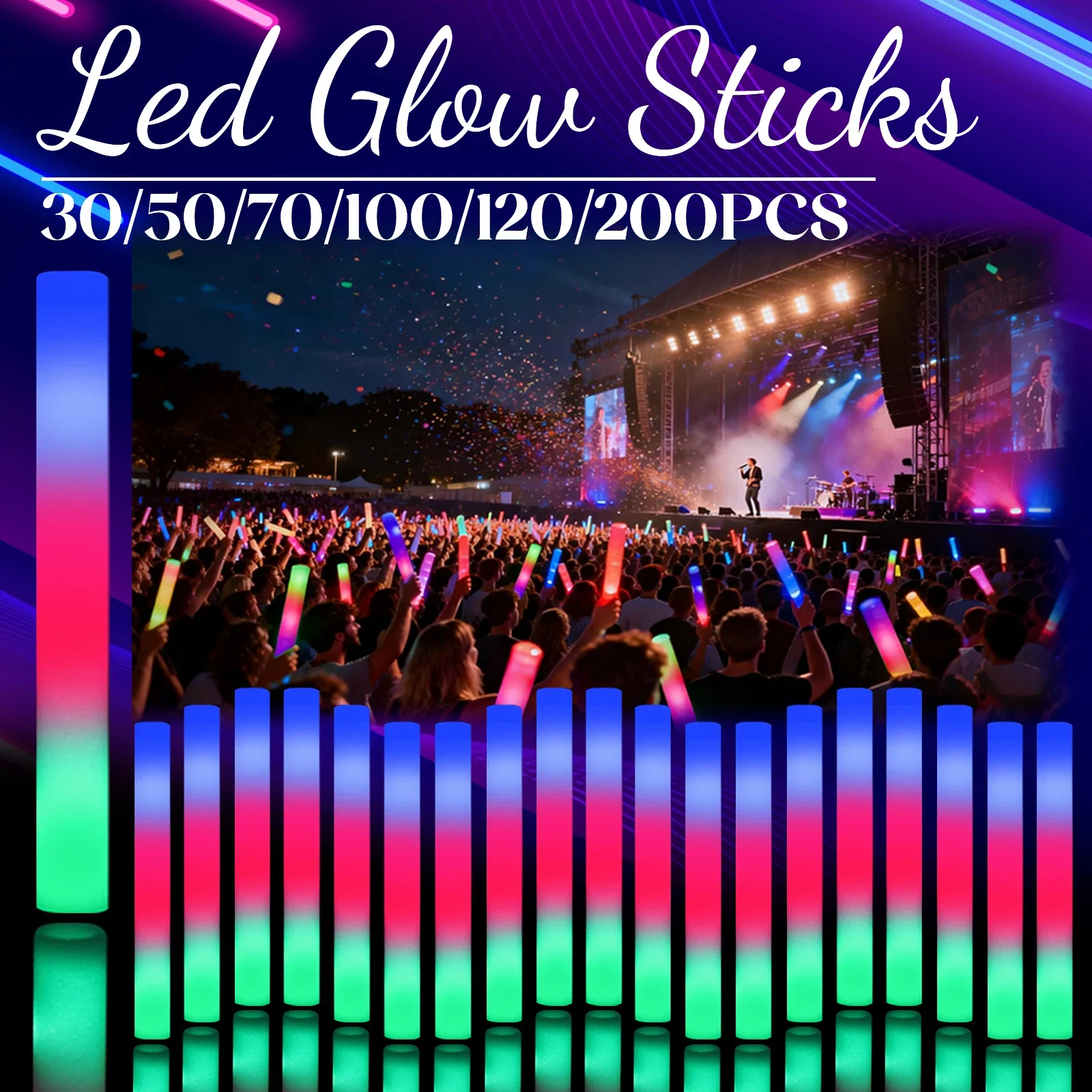 30-200pcs-party-supplies-led-foam-glow-sticks-3-mode-rgb-glow-sticks-glow-in-the-dark-supplies