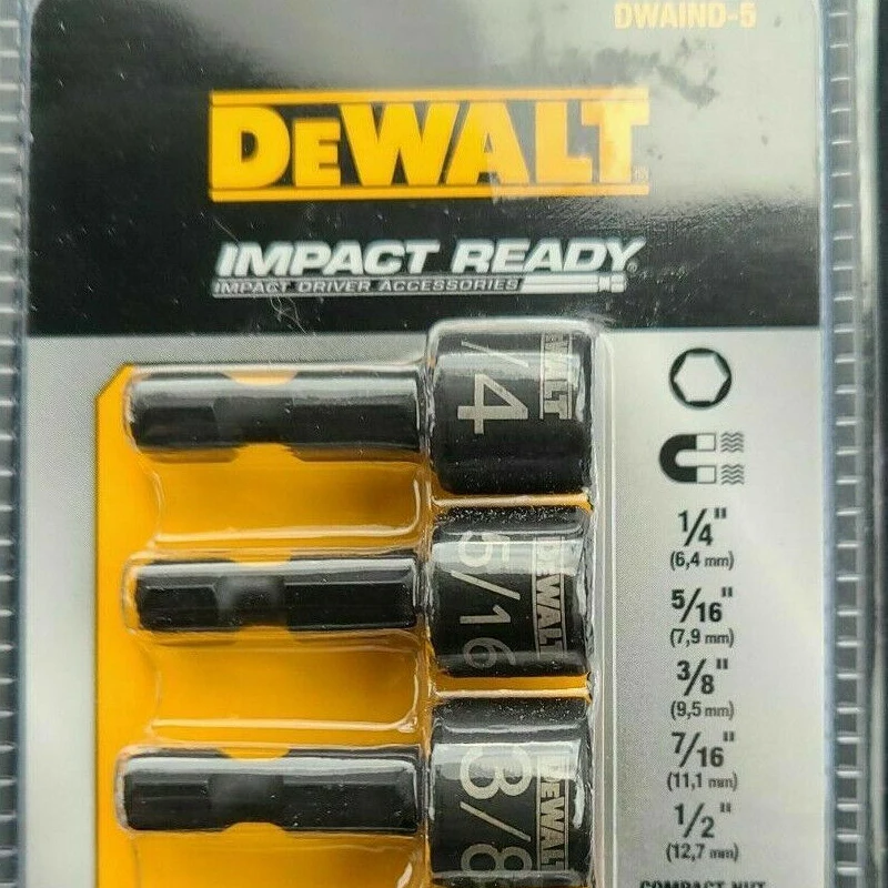 DEWALT DWAIND-5 Nut Driver Set Compact 1/4\