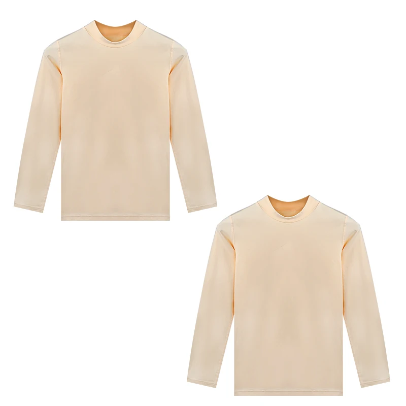 5 قطع ملابس داخلية حرارية للأطفال، سترات قطنية كبيرة للأطفال، قمصان أطفال للأولاد والبنات، قمصان علوية، شبه عالية الرقبة