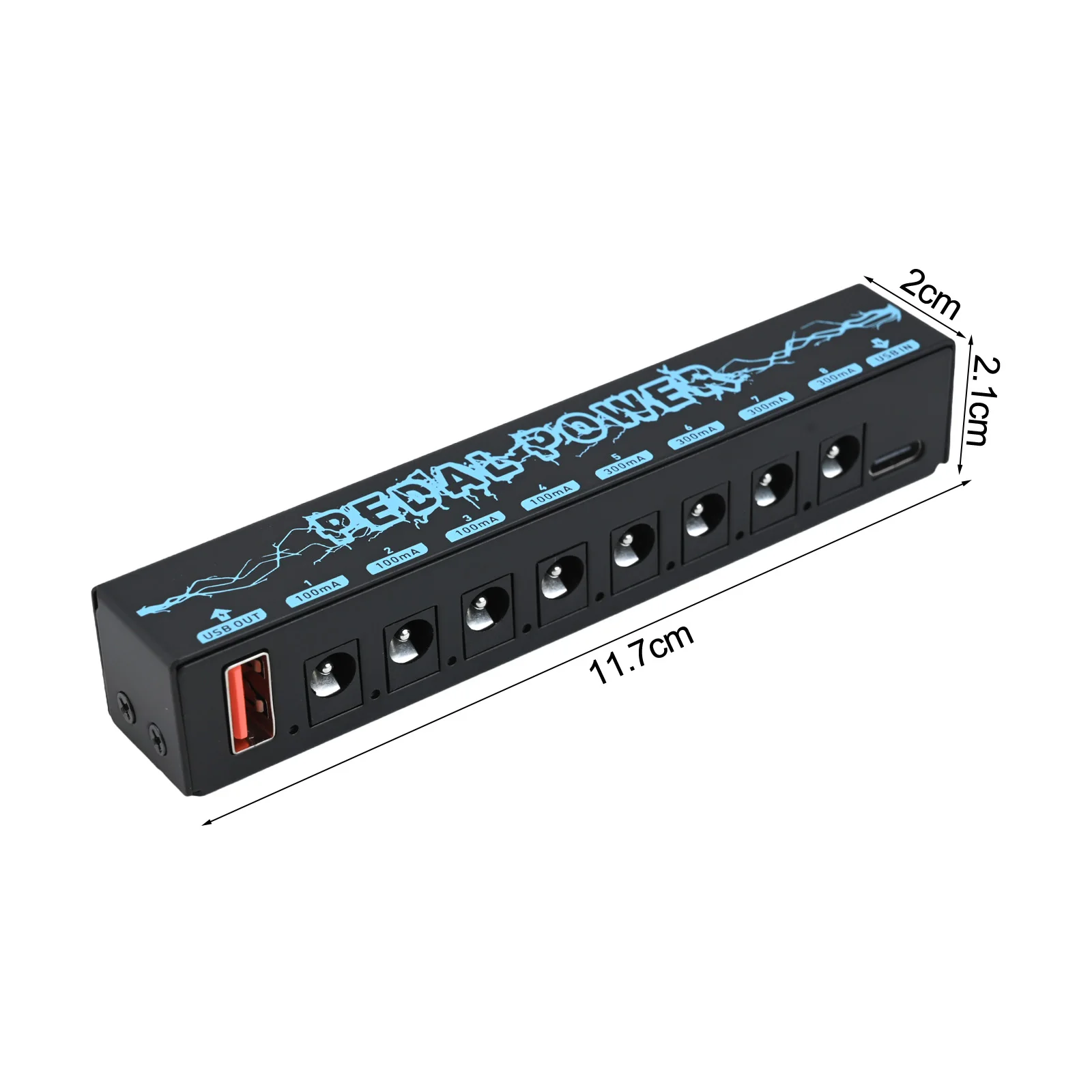 Power Supply Outputs Channels Metal Construction Outputs Pedalboard Power Supply Portable V Guitar Pedals Power Supply