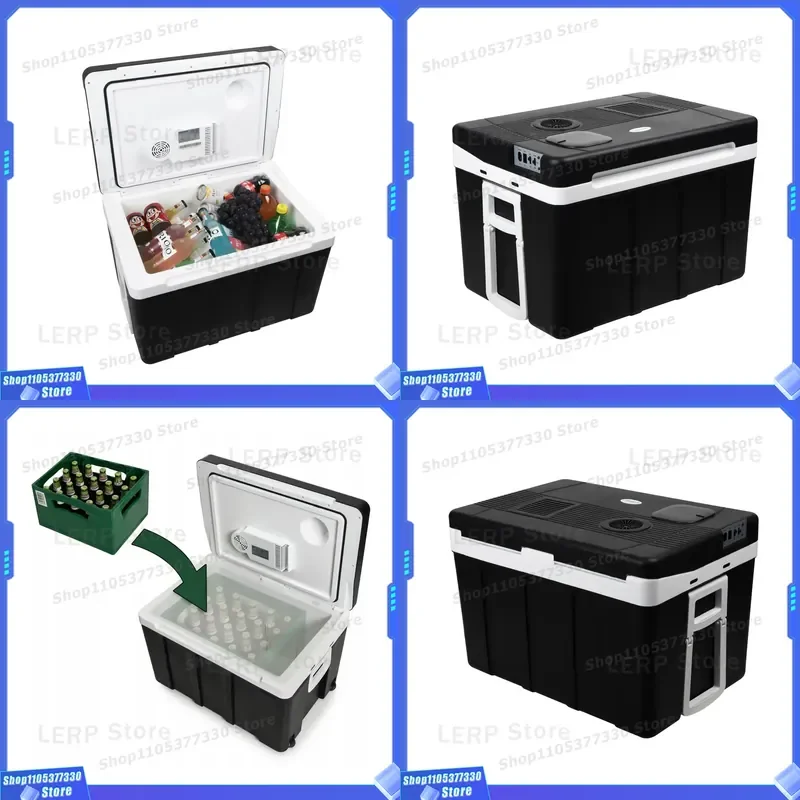 Electric Cooler and Warmer 50L Big Capacity DC 12V 100-240V Dc Ac Fridge Camping Drink and Food Car Refrigerator