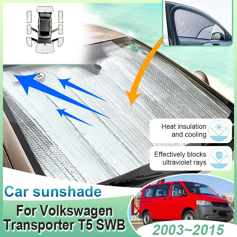 

Windshield Visor For Volkswagen VW Transporter T5 SWB 2003~2015 Caravelle Multivan Full Coverage Sunshades Protector Accessories
