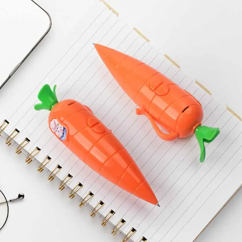 New Simulation Carrot Eggplant Corn Multifunctional Recorder Toys Creative Kids Press Ballpoint Recorder Pen Novelty Funny Gifts