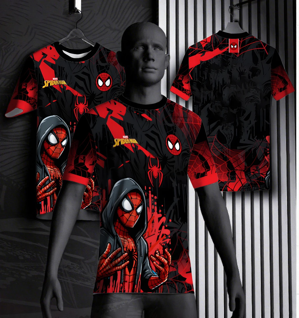 Marvel maillots de bricolage passionnés d'anime Cool T-Shirt ajusté été Sports de plein air lettre imprimée chemise à manches courtes pour hommes