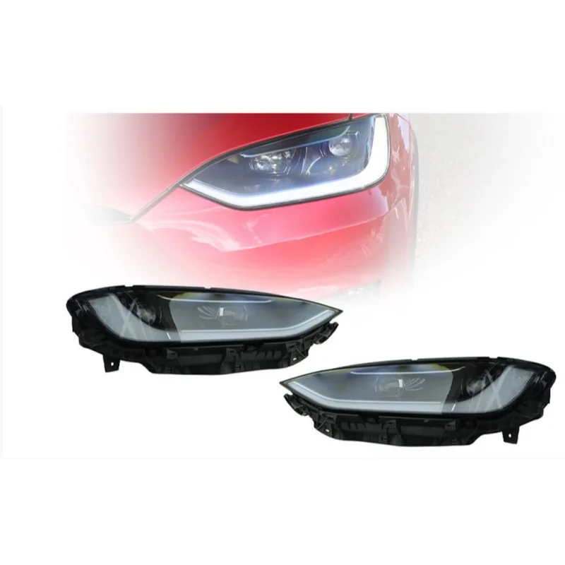 Suitable For 16-22 Tesla Model X Upgraded And Modified Matrix LED Headlights Non-destructive Installation Requires Programming