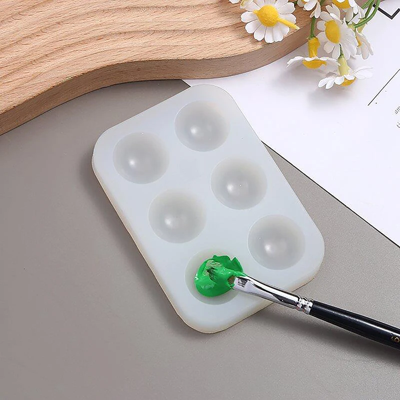 

Painting Palette Silicone Resin Mold Round Shaped Epoxy Silicone Casting Mold Artist Paint Color Mixing Tray Palette Art