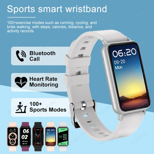 Imagen 1 del producto Nueva pulsera inteligente deportiva para hombres y mujeres, pantalla AMOLED, pulsera inteligente con llamadas Bluetooth, más de 100 modos deportivos, reloj deportivo, Monitor de salud