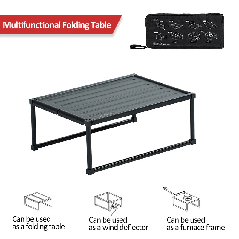 

Portable Folding Camping Table Lightweight Aluminum Alloy Outdoor Multifunctional Barbecue Picnic Table with Storage Bag