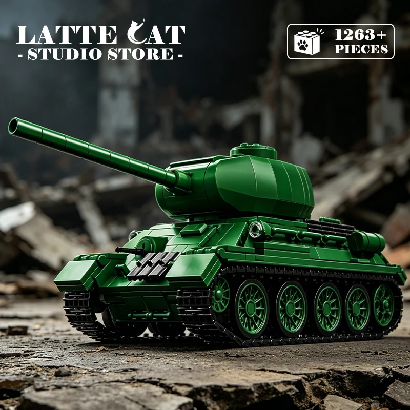 

Classic Military KV-2 Heavy Tank MOC Bricks Army T34-85 Medium Panzer Building Blocks Toys IS-2 Armored Cars Model Collect Gifts