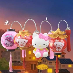 Sanrio Hello Kitty Glow Portable Lanterns Kids Music Lanterns Toys Festival Merry Christmas New Year Spring Festival Gifts