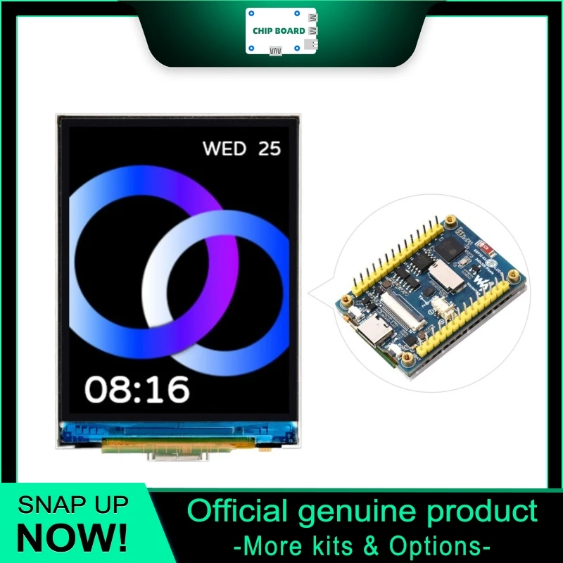 

Плата разработки 2-дюймового дисплея Waveshare ESP32-S3, разрешение 240x320, оснащенный 32-битным двухъядерным процессором LX7