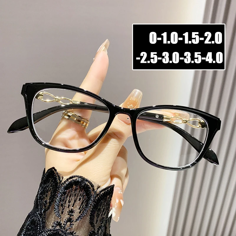 

Luxury Finished Prescription Reading Glasses Unisex Metal Chain Legs Women Men's Presbyopia Eyeglasses Diopter Far Sight Eyewear