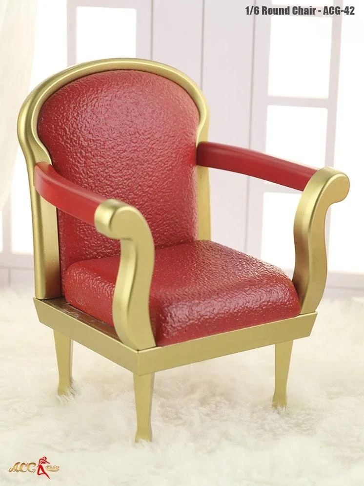 ACG-42 1/6 Scale Royal Court Sofa Mini Round Chair Furniture Model for 12