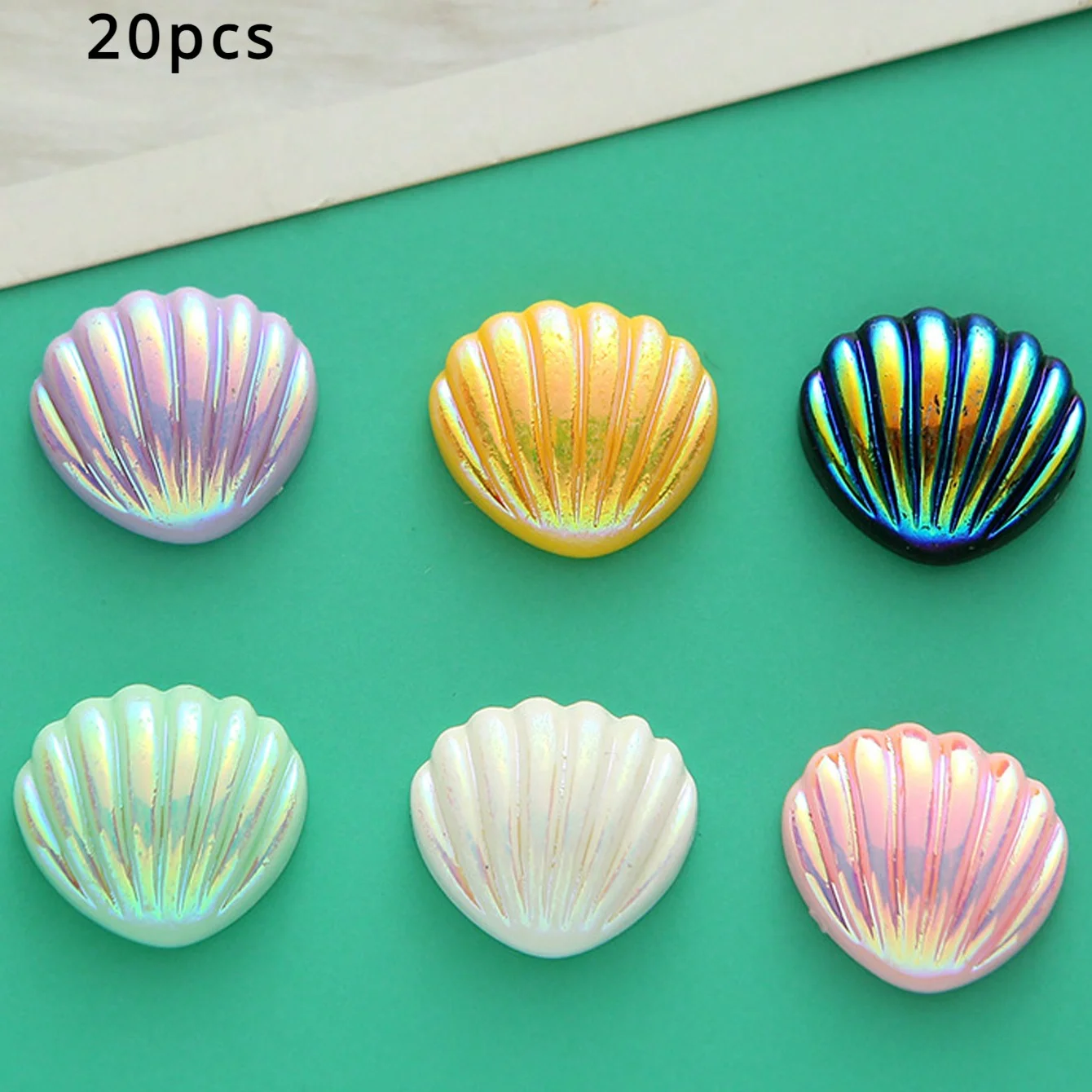 20pcs Random Color Seashell Jewelry DIY Accessory For Phone Case/Hair Ties