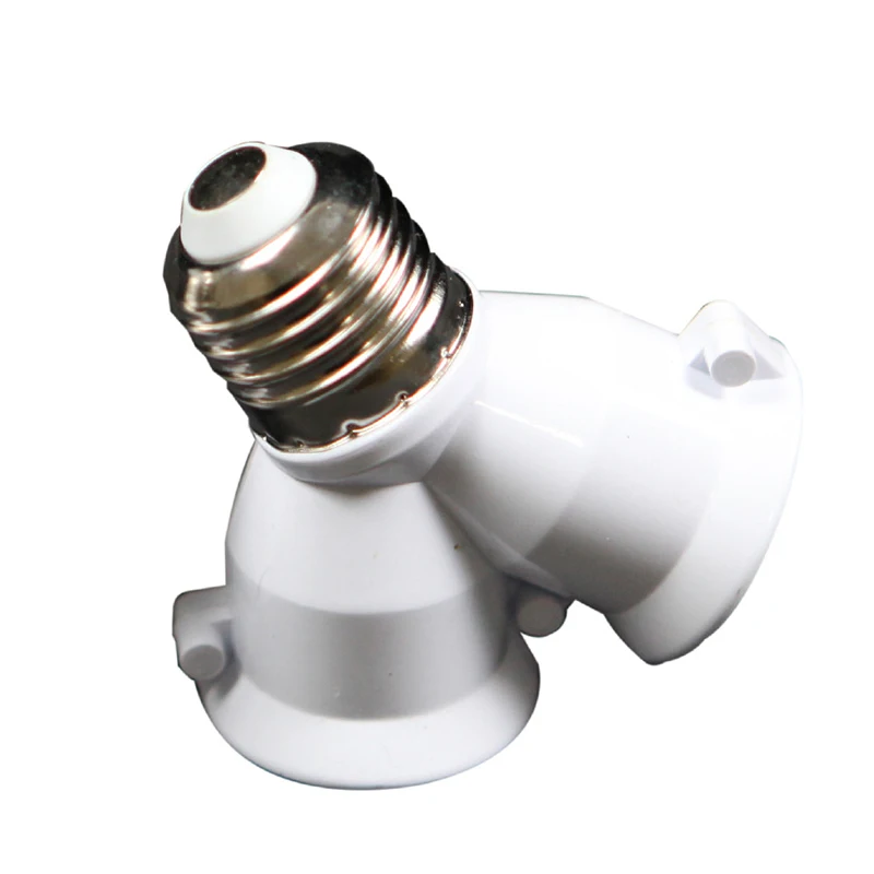 2 In 1 Dual E27 Lamp Holder Converter For Bulb Lighting LED Base Screw Light Lamp Bulb Socket E27 To 2-E27 Splitter Adapter