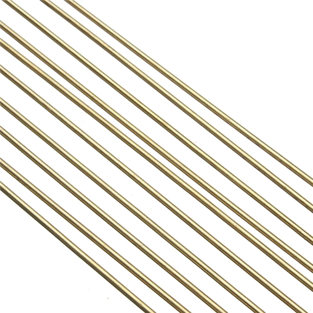 10Pcs/set 250mmx1.6mm Welding Solder Rods Gold Sifbronze Brazing Welder Rods Brass Bar for K Gold Platinum Jewelry Welding Tool