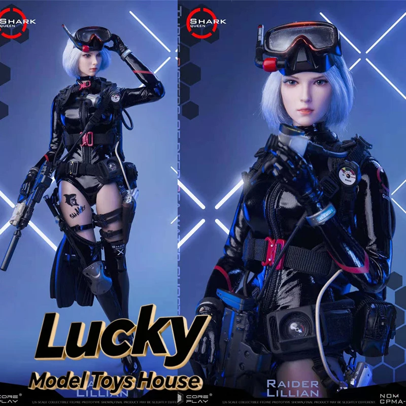 

1/6 Deep Sea Water Ghost Sisters Lilian Beauty Girl White Hair Assaulter Action Figure Display Coreplay CPMA-01 12" Soldier