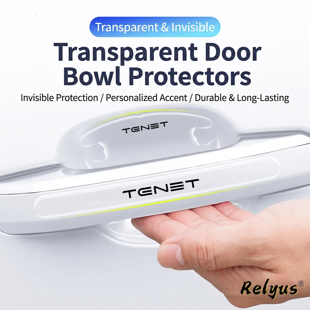 Car Door Handle Bowl Scratch Protective Stickers For Tenet T4 T7 Tiggo 4 7 Anti-collision Protection Strip Car Accessories
