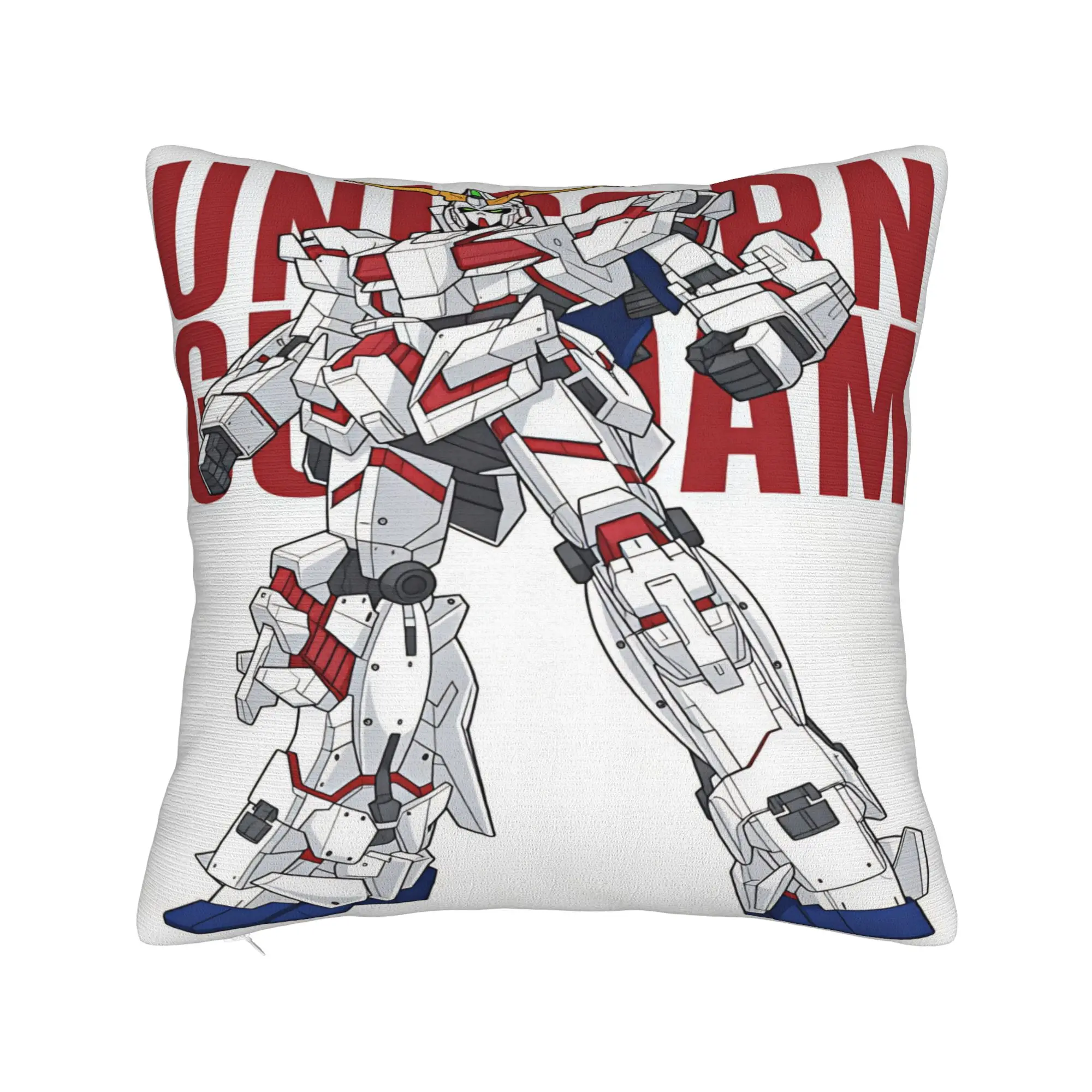 Mobile Suit Gundam Pillow Cover  Funny Pillow Case For Chair Sofa Home Decor Comfy Cushion Cover Gift