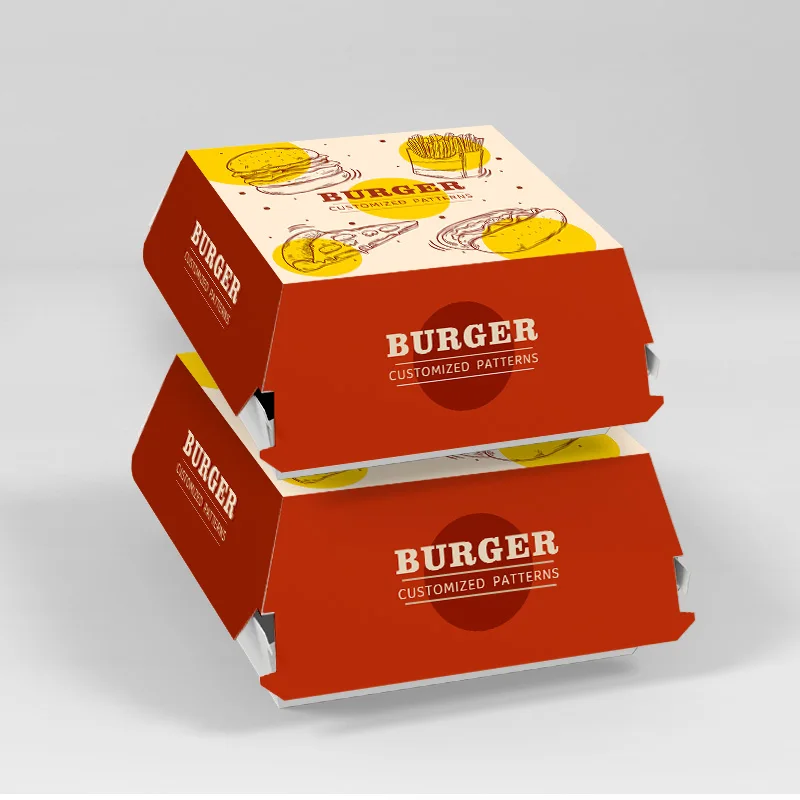 custom.LOKYO Customized Take Away Fast Food Packaging to Go Fried Chicken Hamburger Burger Box