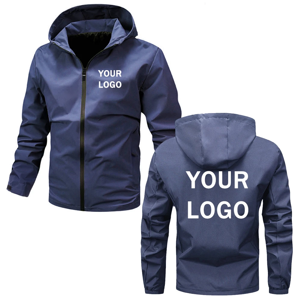 Customize your logo, men's spring and autumn jackets, outdoor hiking sports jackets and hoodies, casual fashion zip-up jackets.