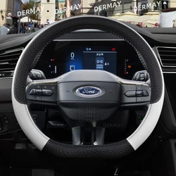 for Ford Mondeo MK5 V 2022 2023 DERMAY Car Steering Wheel Cover 9 Colors PU Leather Non-slip Auto Accessories Fast Shipping