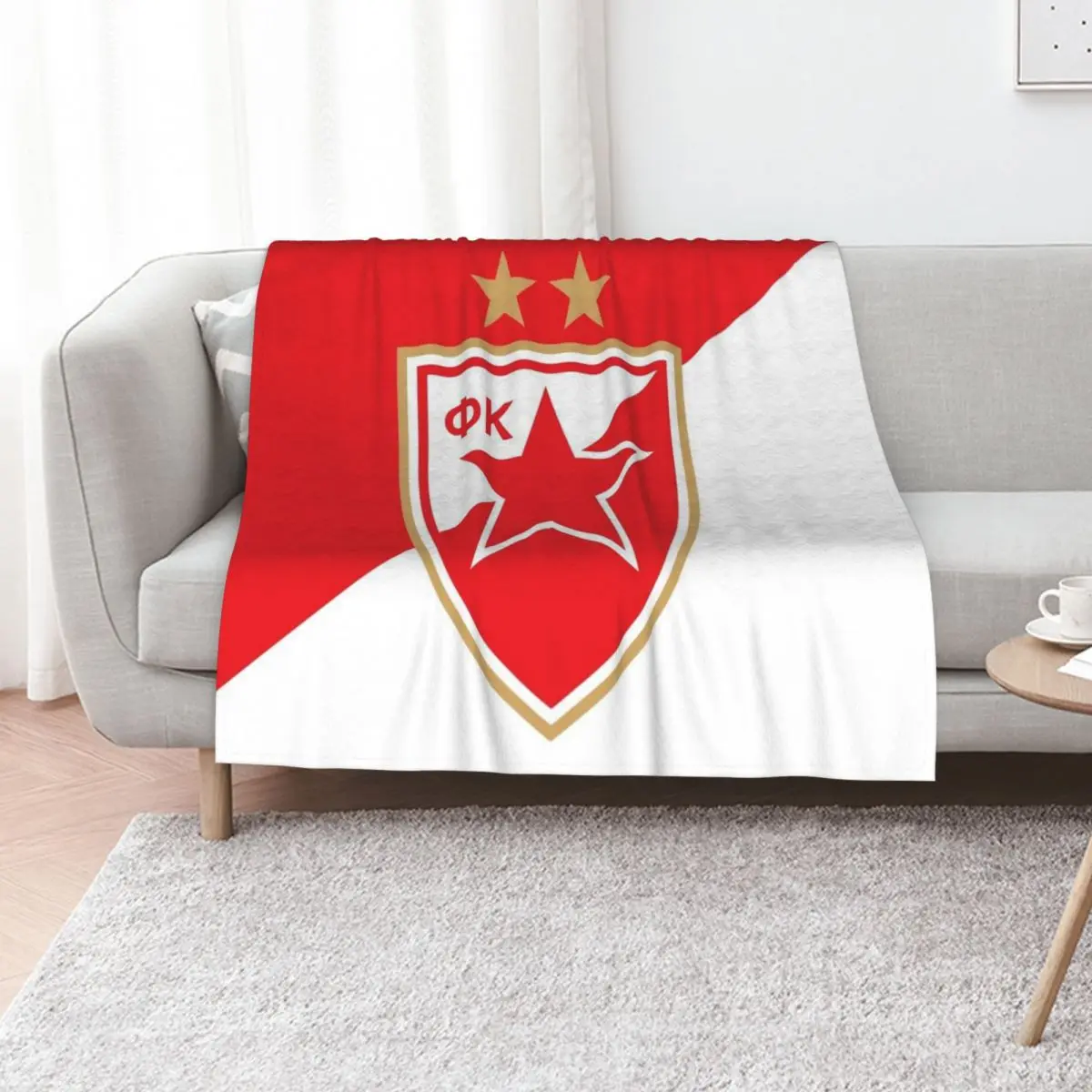 Moja Crvena Zvezda Beograd Serbian Love Delije Throw Blanket Furry manga Custom Sofa Throw Soft Beds Blankets