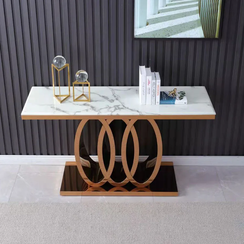 

Entrance table against the wall Modern simple entrance platform Corridor aisle shelf Light luxury entrance