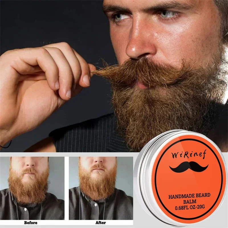 Bálsamo Natural para la barba para hombre, Aceite hidratante para el crecimiento de la barba, crema para el cuidado profesional