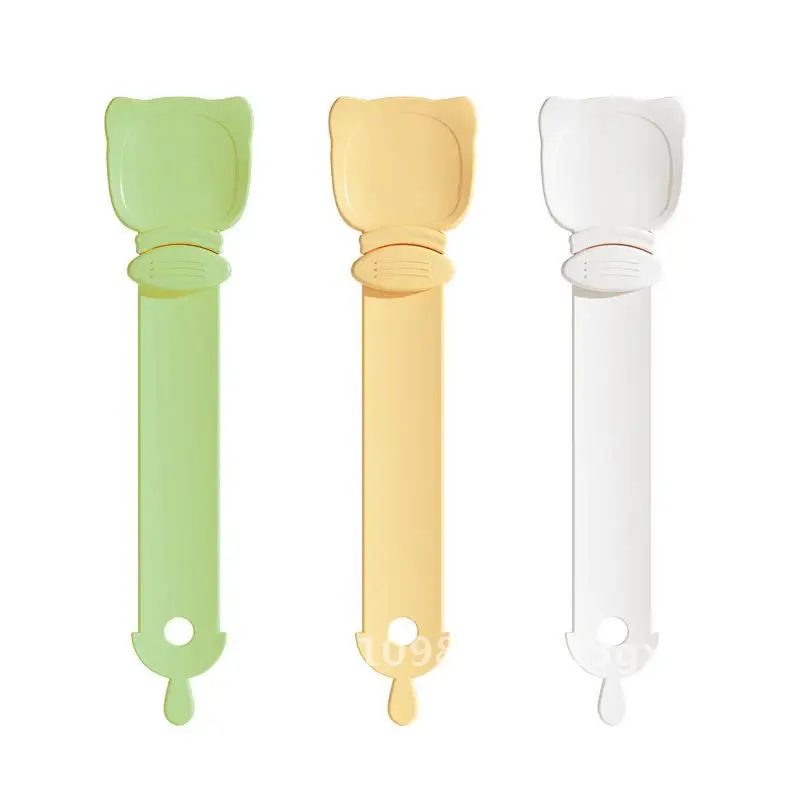 

Cross-Border Cat Feeder Sliding Spoon Pet Puree Snack Special Eating Tool Green/Yellow/White OPP Bag Plastic Cat Strip