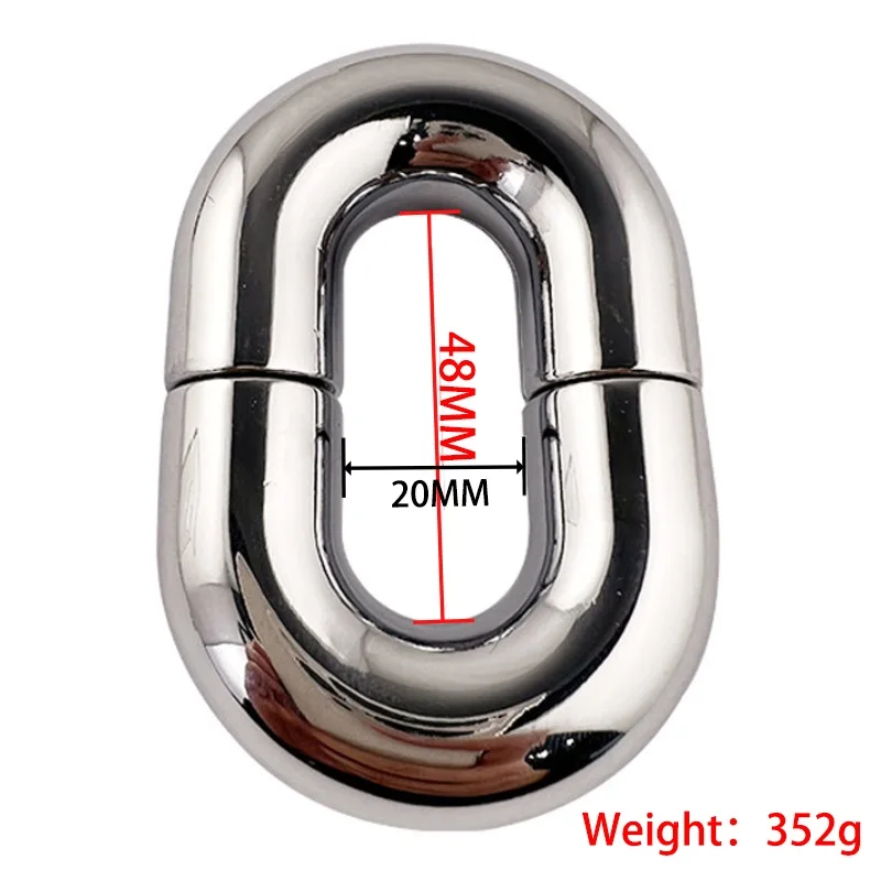 Male Heavy Magnetic Ball Scrotum Stretcher Weight Ring Metal Penis Lock Bondage Cock Ring Delay Ejaculation Man Sex Toy