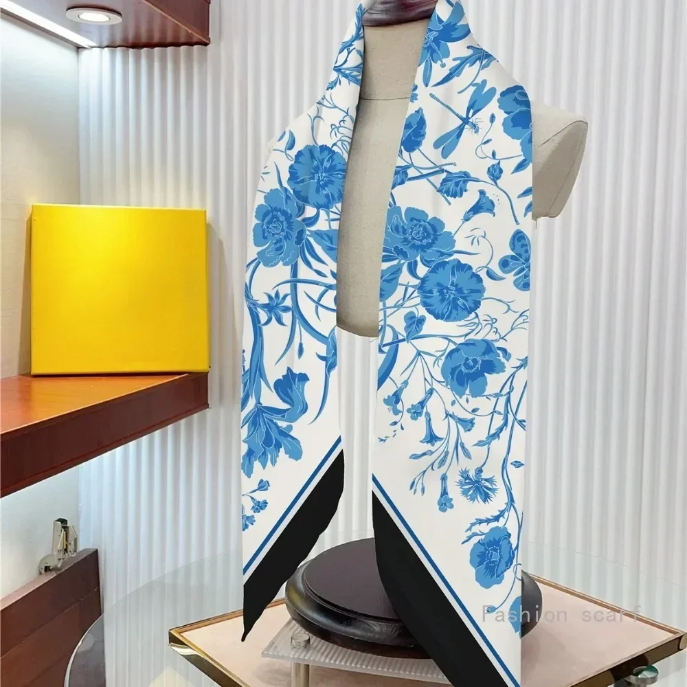 

1PC 90Cm Korean Version Of High-quality Twill Silk Rose Flower Women's Decoration Sunscreen Shawl Large Square Scarf Wholesale
