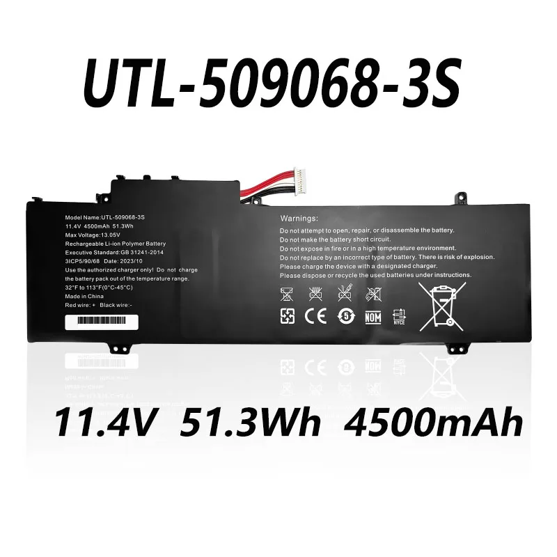 

5376275P UTL-509068-3S 11.4V 51.3Wh 4500mAh Laptop Battery For Gateway GWTN141 GWTN156 GWNC31514 51416 GWNR71517 NV-549067-3S