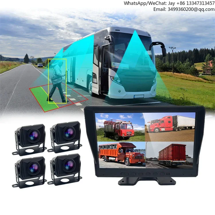 

Система камер BSD с 4 каналами для обнаружения пешеходов и транспортных средств для грузовиков, обеспечивающая безопасность