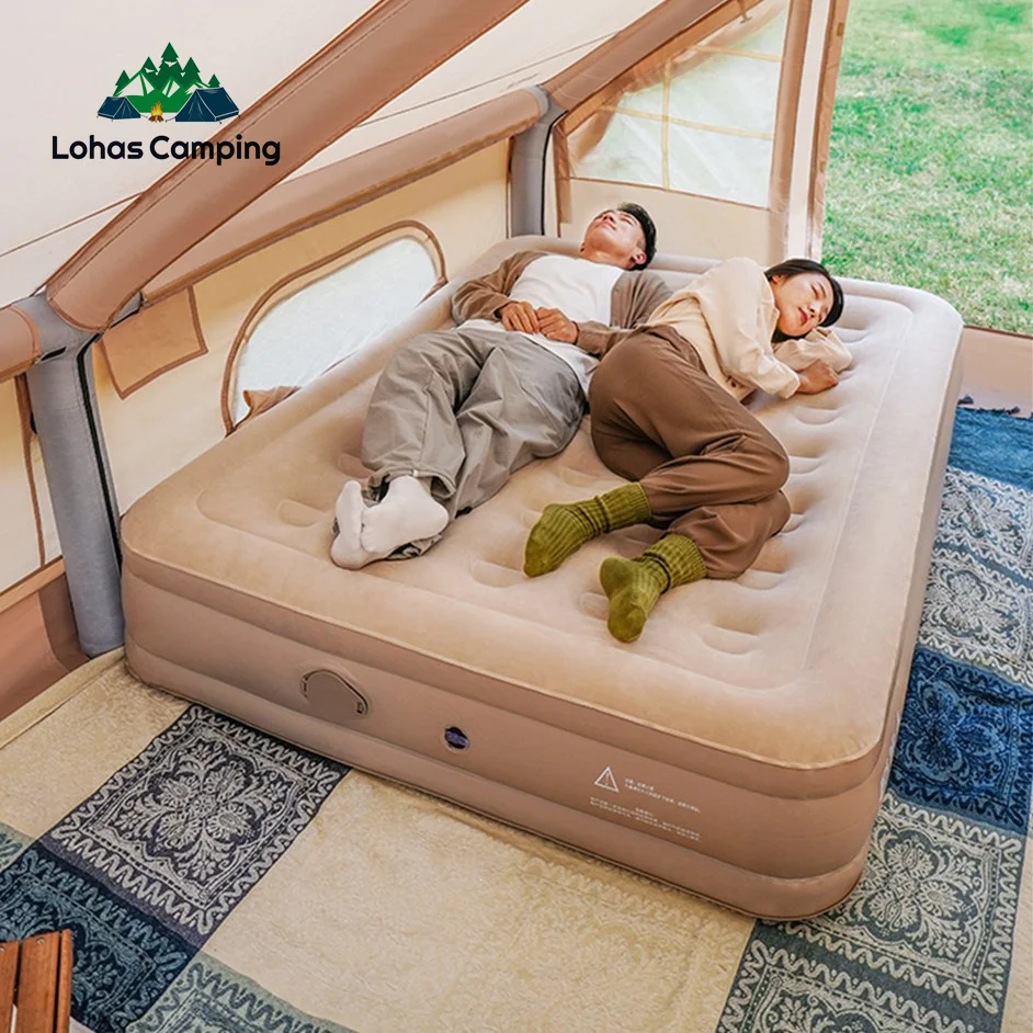 Lohascamping Inflatable Air Bed Outdoor Camping Tent Mattress Heighten Double Air Cushion Lazy Moisture-proof Cushion