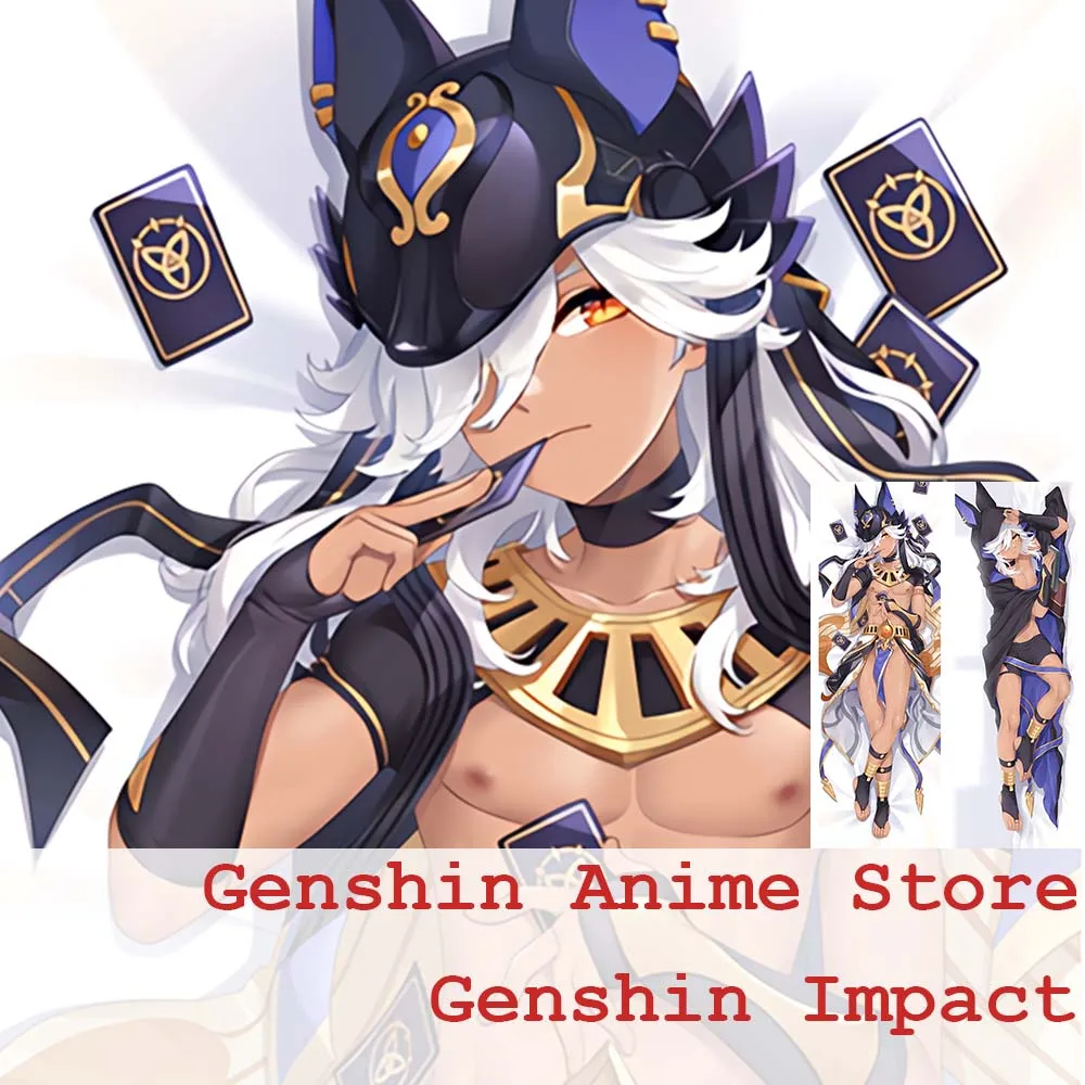 Genshin Impact Cyno Dakimakura Anime Body Kussensloop 2 Side Print Zachte Kussensloop Spel Kussen Case Cool Man Otaku Gift